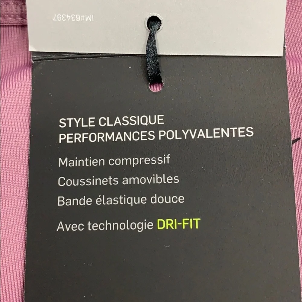 NIKE CLASSIC BRA Classic Style with DRY FIT Techno - Picture 7 of 13